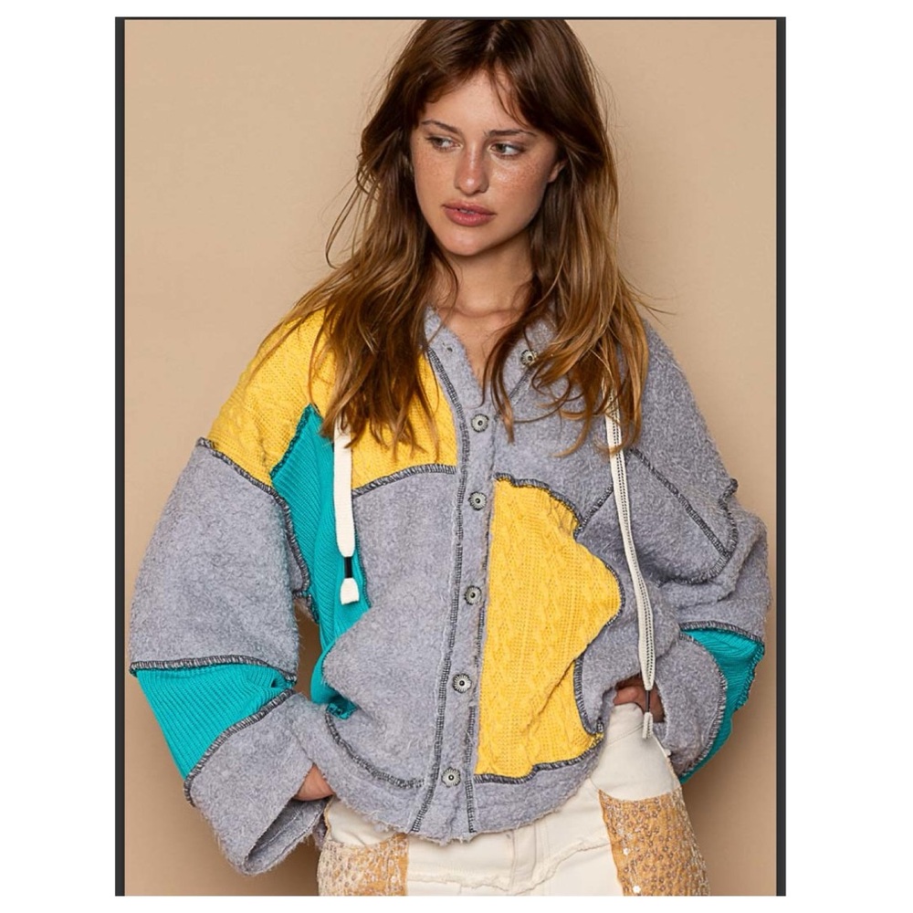 CLEARANCE $35 start 111 POL hooded Sherpa fleece jacket - Picture 3 of 6